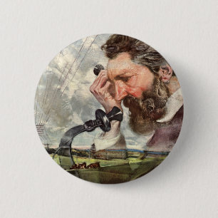 Vintage-Unternehmen, Alexander Graham Bell Telefon Button