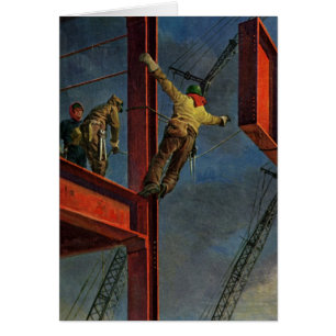 Vintage-Unternehmen, Arbeiter im Stahlbau