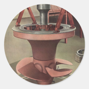 Vintage-Unternehmen, Energie durch riesige Wassert Runder Aufkleber