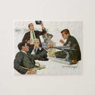 Vintage-Unternehmen, Treffen von Luftfahrt-Executi Puzzle