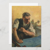 Vintage Unternehmensarchitektur und Gebäude-Bluepr (Vorne/Hinten)