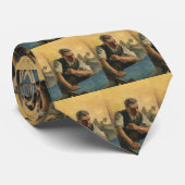 Vintage Unternehmensarchitektur und Gebäude-Bluepr Krawatte (Gerollt)