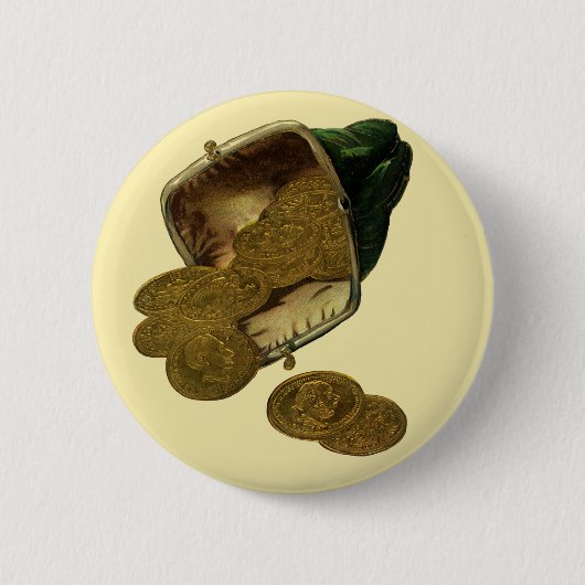 Vintage Unternehmensfinanzierung, Goldmünzen in Ge Button (Vorderseite)
