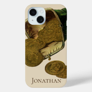 Vintage Unternehmensfinanzierung, Goldmünzen in Ge iPhone 15 Hülle