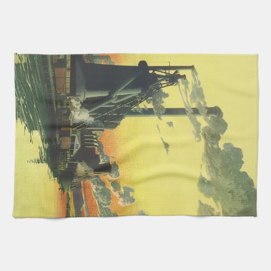 Vintage Unternehmensgruppe, Herstellung auf Dock Geschirrtuch (Horizontal)