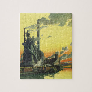Vintage Unternehmensgruppe, Herstellung auf Dock Puzzle