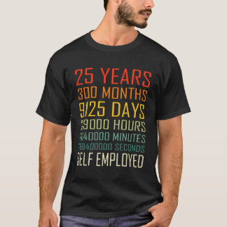 Vintage-Unternehmer 25-jähriges Jubiläum Selbststä T-Shirt