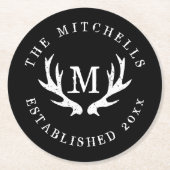 Vintage Untersetzer für Hochzeitsfeier (Vorderseite)