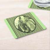 Vintage Untersetzer grün (angewinkelt)