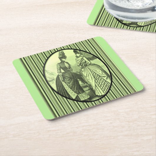 Vintage Untersetzer grün (angewinkelt)