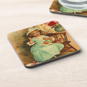 Vintage Untersetzer Quilter beschäftigte (Linke Seite)