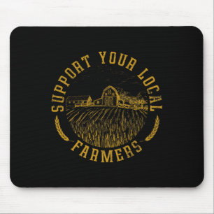 Vintage Unterstützung für Ihre lokalen Bauer Landw Mousepad