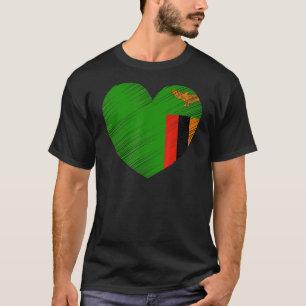 Vintage Unterstützung sambischer Flaggenstaaten fü T-Shirt