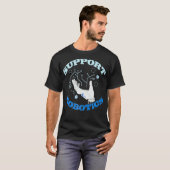 Vintage Unterstützung von Robotern Moderne Technol T-Shirt (Vorne ganz)