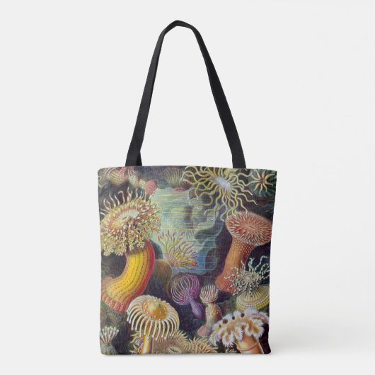 Vintage Unterwasserseelemone von Ernst Haeckel Tasche (Rückseite)