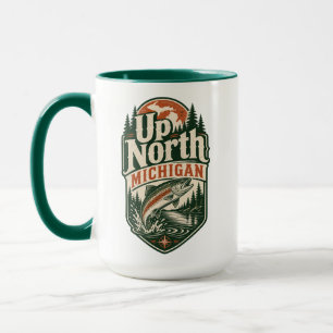 Vintage Up North Michigan Angeln Tasse