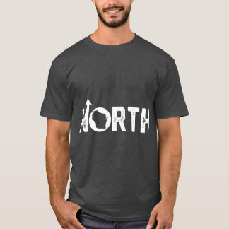 Vintage Up North Wisconsin abgenutzter Text T-Shirt