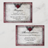 Vintage Urban Tattoo Winged Heart Particulcard Begleitkarte (Vorne/Hinten)