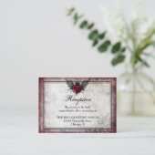 Vintage Urban Tattoo Winged Heart Particulcard Begleitkarte (Stehend Vorderseite)