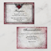 Vintage Urban Tattoo Winged Heart Particulcard Begleitkarte (Vorne/Hinten)