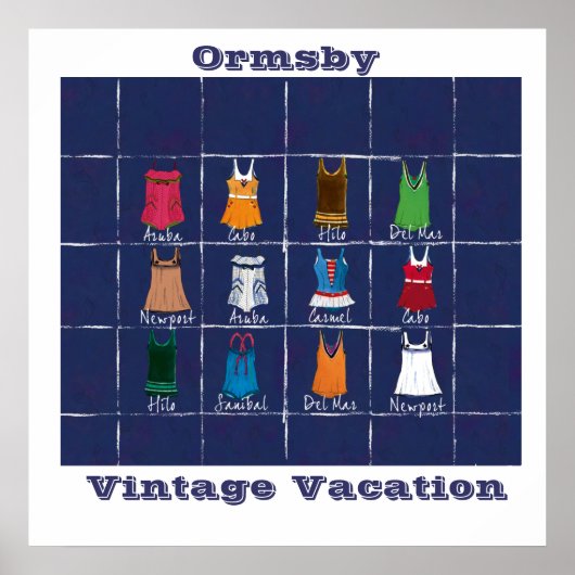 Vintage Urlaub - Poster (Vorne)