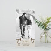 Vintage Urlaubskarte Feiertagskarte (Stehend Vorderseite)