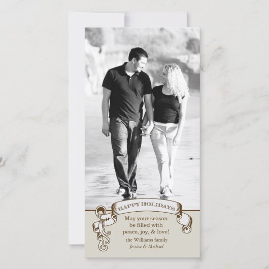 Vintage Urlaubskarte Feiertagskarte (Vorderseite)