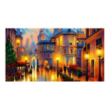 Vintage Urlaubskunst Altes farbiges Poster