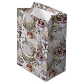 Vintage Urlaubsträume Mittlere Geschenktüte (Vorderseite Schrägansicht)