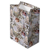 Vintage Urlaubsträume Mittlere Geschenktüte (Rückseite Schrägansicht)