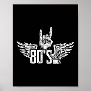 Vintage US 80 S Style Rock Concert Poster 80er Roc