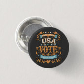 Vintage US-Abstimmung Button (Vorne & Hinten)