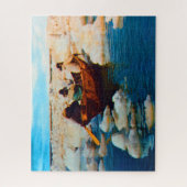 Vintage US Alaska Eskimo Jäger Puzzle (Vertikal)