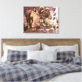 Vintage US Alaska Eskimo Tänzer Leinwanddruck (Insitu (Schlafzimmer))