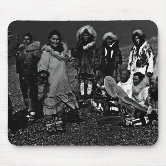 Vintage US Alaska Eskimo Tänzer Mousepad (Vorne)