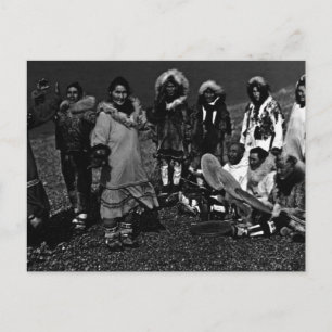 Vintage US Alaska Eskimo Tänzer Postkarte