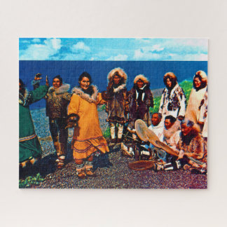 Vintage US Alaska Eskimo Tänzer Puzzle