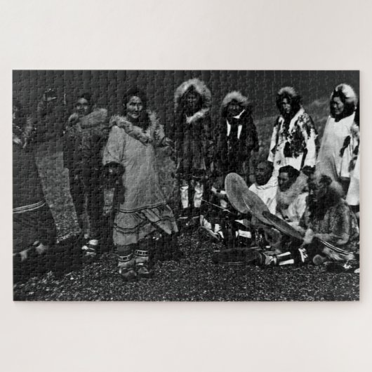 Vintage US Alaska Eskimo Tänzer Puzzle (Horizontal)