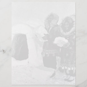 Vintage US Alaska Iglu-Erbauer