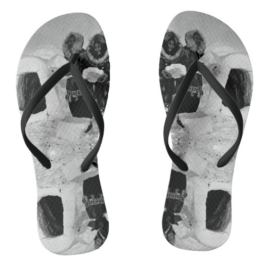 Vintage US Alaska Iglu-Erbauer Badesandalen (Fußbett)