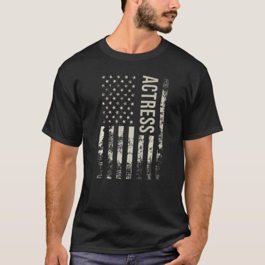 Vintage US American Flag Actress Premium T-Shirt (Vorderseite)