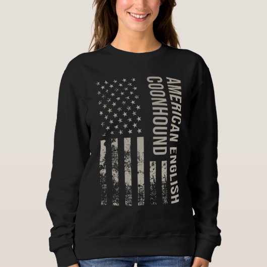 Vintage US American Flag American English Coonhoun Sweatshirt (Vorderseite)