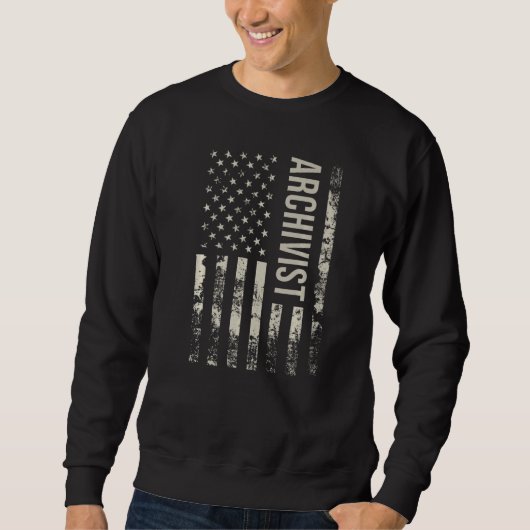 Vintage US American Flag Archivist Premium Sweatshirt (Vorderseite)