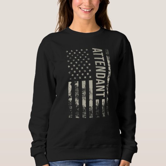 Vintage US American Flag Attendant Premium Sweatshirt (Vorderseite)