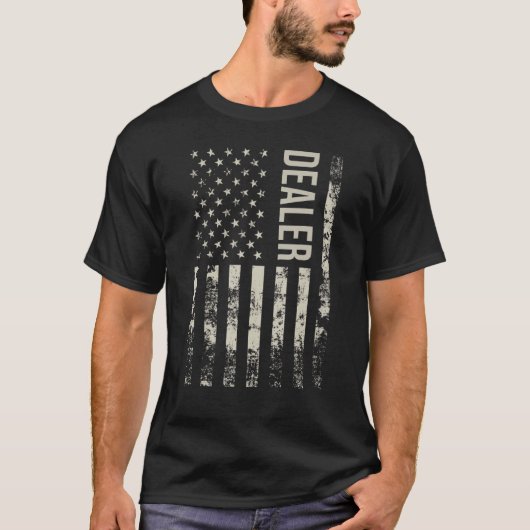 Vintage US American Flag Dealer T-Shirt (Vorderseite)