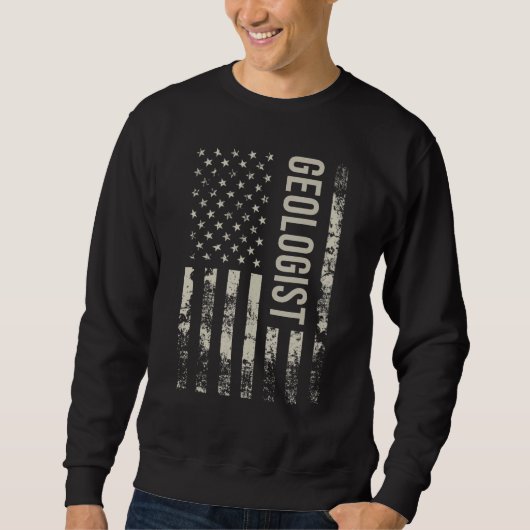 Vintage US American Flag Geologist Sweatshirt (Vorderseite)