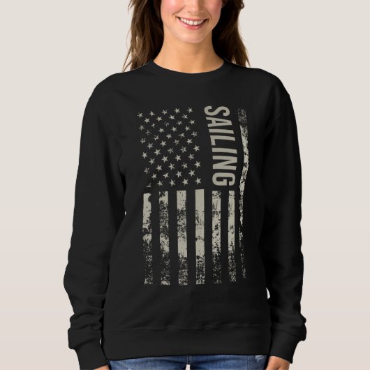 Vintage US American Flag Sailing Sweatshirt (Vorderseite)