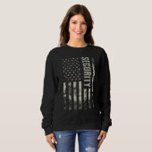 Vintage US American Flag Security Sweatshirt (Vorne ganz)