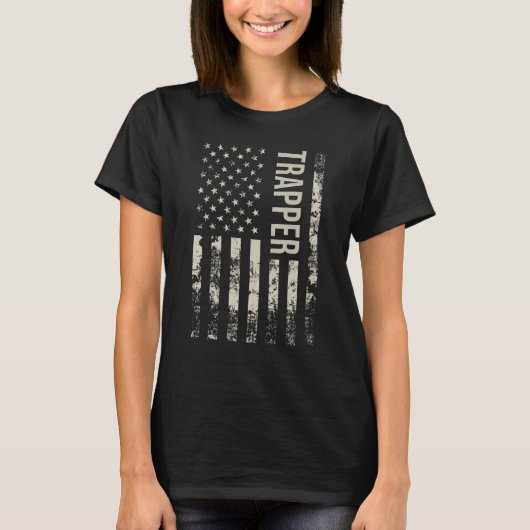 Vintage US American Flag Trapper T-Shirt (Vorderseite)