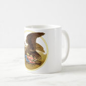 Vintage US-amerikanische Adler-Tasse Kaffeetasse (VorderseiteRechts)